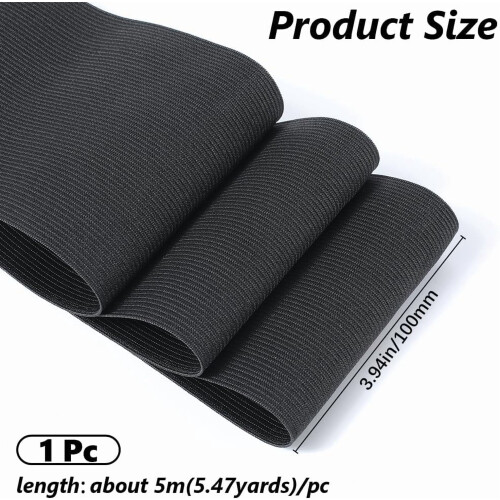 Black Elastic Band Spool 4 inch 5 meters 1