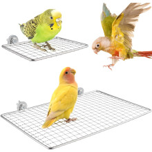 Stainless Steel Bird Perches 2 pcs for Budgie Cockatiel