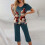 Women's Summer 2-Piece Workout Set Blue XL 4