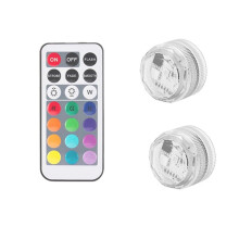 2 Pack LED Capsule Lights for Slushi FS301/FS300 - No Installation, 13 Colors & 4 Modes -Bottle Cap-Sized Design