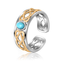 Celtic Knot Ring 925 Sterling Silver Adjustable Vintage