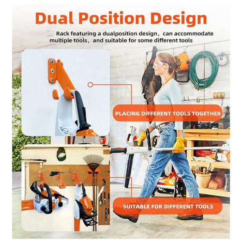 Tools Wall Mount Hanger Chainsaw Hanger Wall Mount Holder Garage Storage Chainsaw Holder 2 Set
