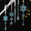 Christmas Snowflake Icicle Pendant Blue 5 pcs 1