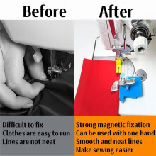 Magnetic Seam Guide for Sewing Machine, 2pc Magnetic Seam Guide with Clip, Sewing Machine Universal Accessories