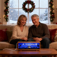 Nativity Scene Lantern LED Decorative Lamp Wood ChristmasDecorations Nativity Scene for Mantel Bedside Table LivingRoom