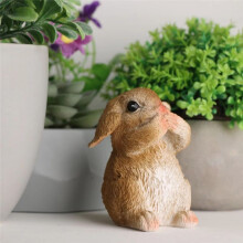 Easter Bunny Garden Decoration - Cute Bunny Resin for Outdoor & Indoor, Tabletop Easter Decor