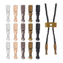 15pcs 5 Colors Bolo Tie End Caps Alloy Wire End Accessories Replacement Clothes Decoration DIY Making