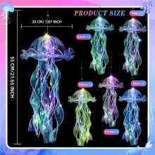 Jellyfish Decor, 10 Pcs Jellyfish Lanterns Hanging Jelly Fish Decoration for Party Under the Sea Party Decorations