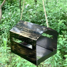 Hanging Bird Feeder House Outdoor Bird Feeder Hanging Feeding Food Dispenser Holder Easy Install Easy to Use