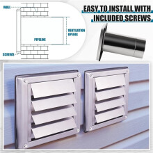 Wall Vent Cover Outside Dryer Vent Covers for House Exhaust Duct Kit with Removable Extension Pipe