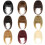 Wine Red Synthetic French Bangs Clip-On Extensions 3