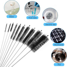 11Pcs Flexible Drain Brush Straw Cleaner Brush Set,Stainless Steel Double-Ended Hose Brush,Straw Cleaning Brush