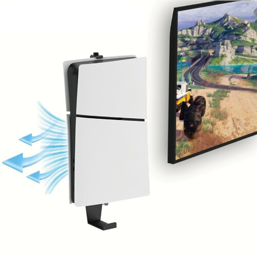 For PS5 PRO/PS5 Slim/PS5 Console Wall Mount Bracket Storage Stand Space-Saving Holder Game Console Accessories White