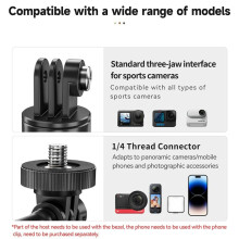 STARTRC Backpack Mount Clip,for OSMO Pocket 3 Magnetic Mounts 360 Rotation,Backpacks Strap Clips Accessories