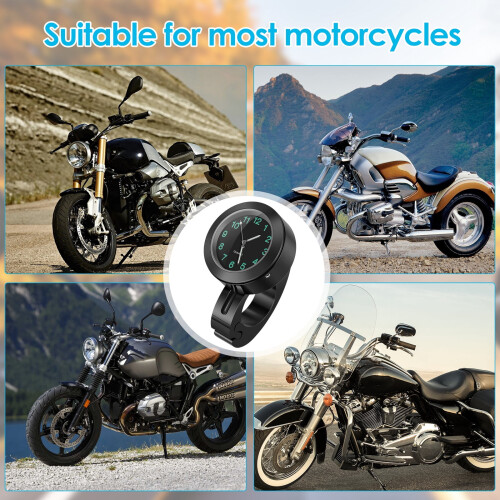Motorcycle Handlebar Watch Waterproof Aluminum Alloy 1