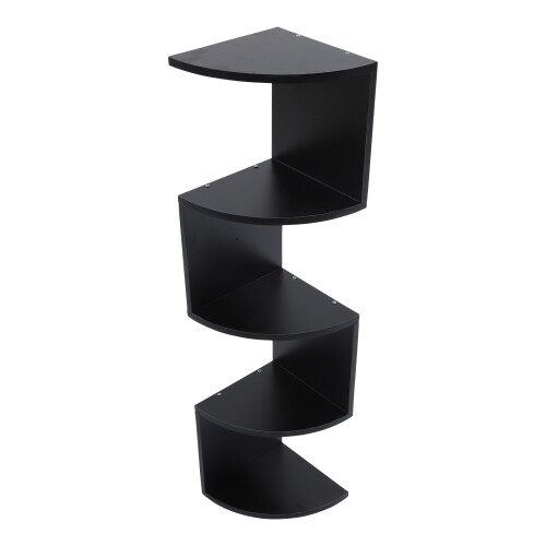 Floating Book Shelf Corner Wall Decor Flowerpot Holder