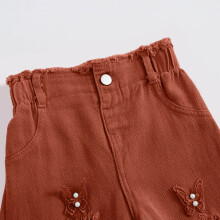 Girls Brown 2-Piece Outfit Set Polyester Size 9-10T
