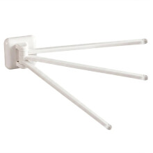 3-Rod Rotatable Non-Punching Towel Rack Bathroom Wall-Mounted Shelf Bathroom Storage Hanger Multi-Functional Towel Bar
