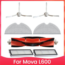 Accessories for Mova L600 Robot Vacuum Replacement Parts Main Side Brush Hepa Filter Mop Cloth