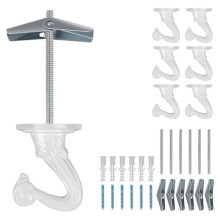 6 Ganchos de Teto para Pendurar Plantas, Ganchos Pequenos de Metal para Pendurar Luzes, Gancho para Pendurar Plantas em Ambientes Internos e Externos