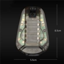 10X Casque Survie Gyrophare LumièRe Stroboscopique pour Casque Sécurité de Survie Lampe de Poche IR Signal Lumineux ÉTanche avec Magic Tape D