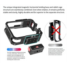 For OSMO360 Magnetic Suction Horizontal and Vertical Quick Release Rabbit Cage 1/4 Positioning Charging Base Set