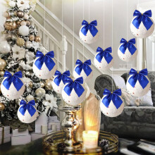 Christmas Ball Ornaments Gold Silver Blue Purple Red