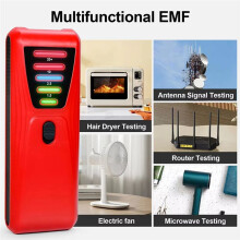 Mätare för Elektrisk EMF-Detektor med LED-Ljus, Paranormal Undersökningsutrustning, Hög Noggrannhet för Industriellt Byggande