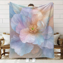 Floral Flannel Blanket Soft HD Print Cotton 150x200cm