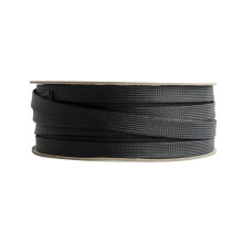 Black PET Insulated Braid Sleeve 10m