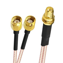 SMA Splitter Cable RG316 Pigtail 1 Female to 2 Male