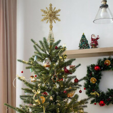 Christmas Star and Snowflake Projector Tree Topper Hollow