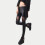 High Waisted Lace Panel Leggings Women Slimming Polyester 1 1