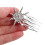 Rhinestone Hair Clips Silver 4 Pieces 8