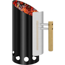 Charcoal Chimney Starter 9.75x6.5x14.5 in Double Enamel