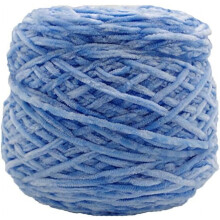 Light Blue Chenille Velvet Yarn Bulky 250g