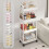 Kitchen Storage Cart Plastic 4-Tier 13.8x8.7x38.2 in 1