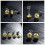 Sterling Silver Stud Earrings Hypoallergenic 5PCS 5