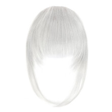 Synthetic Fiber French Bangs Extensions Silver-gray Temple
