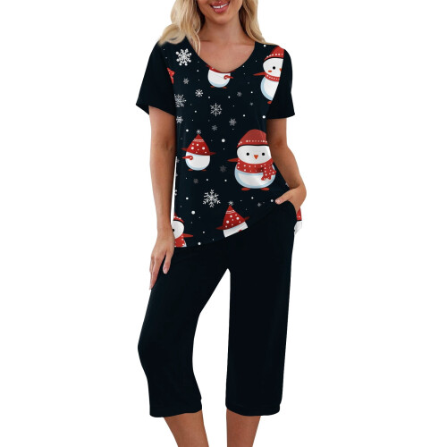Women's Summer 2-Piece Workout Set Black M