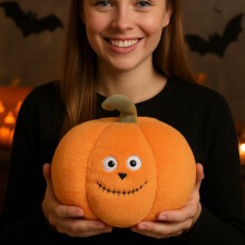Halloween Pumpkin Plush Pillow Stuffed Animal 7.08 in
