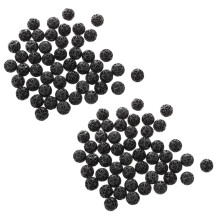 100 Pcs 18mm Diametre Noir Boules Biologiques pour Aquarium Filtre de Bassin