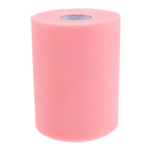Pink Sheer Tulle Fabric Roll Lightweight Mesh 10 Yard