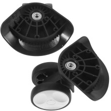 Black Plastic Suitcase Swivel Wheel Replacement Pair