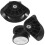 Black Plastic Suitcase Swivel Wheel Replacement Pair 1