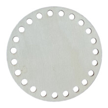 Perforated Wooden Basket Base for Crochet Handbag Crafting