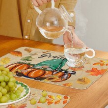 Maple Leaf Pumpkin Placemats Set of 4 12x18 Inch