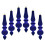 6.7-inch Shatterproof Plastic Christmas Ornaments Blue 6 pcs 1