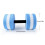 Aquatic Dumbbells Foam Pool Weights Blue 2PCS 6