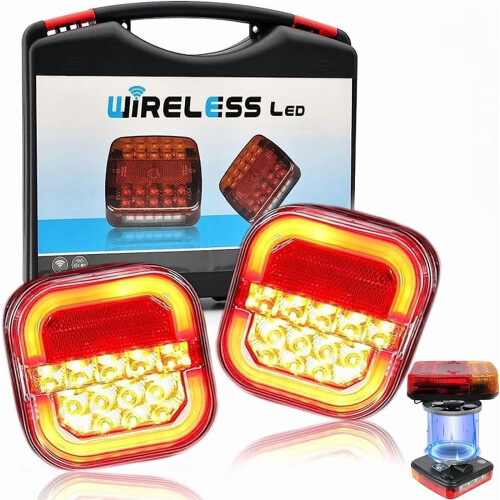Wireless LED Trailer Lights Magnetic Kit 24V Rechargeable 1